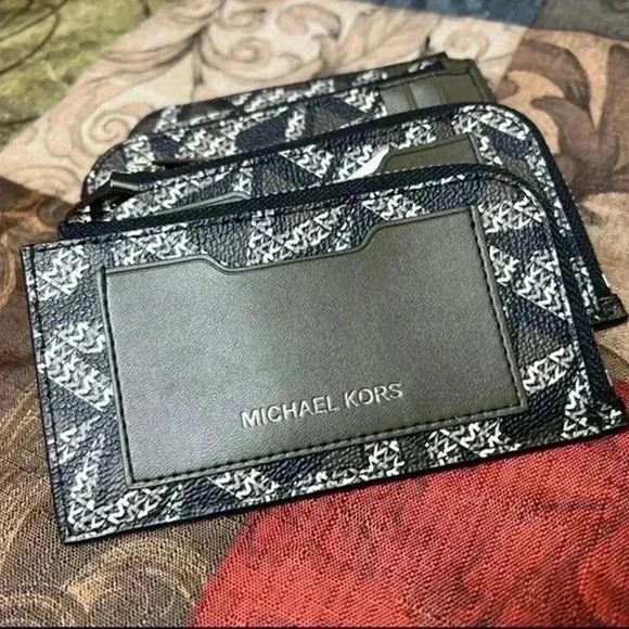 Michael Kors Mens Wallet Cooper Logo Zip-Around Wallet Olive Multi - Picture 2 of 4